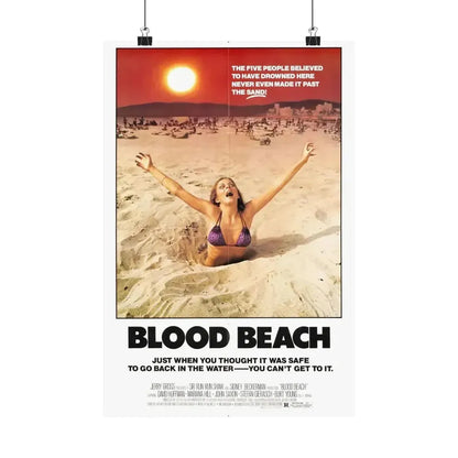 BLOOD BEACH 1981 - Paper Movie Poster - The Sticker Space