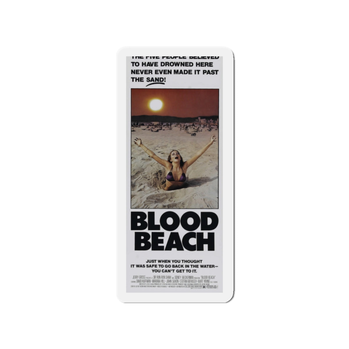 BLOOD BEACH (2) 1981 Movie Poster - Die-Cut Magnet-2" x 2"-The Sticker Space