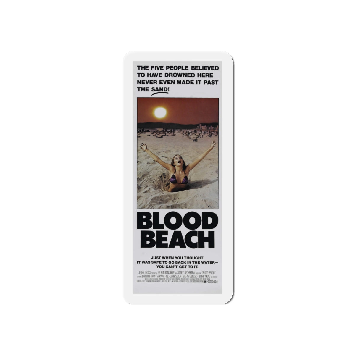 BLOOD BEACH (2) 1981 Movie Poster - Die-Cut Magnet-5" x 5"-The Sticker Space