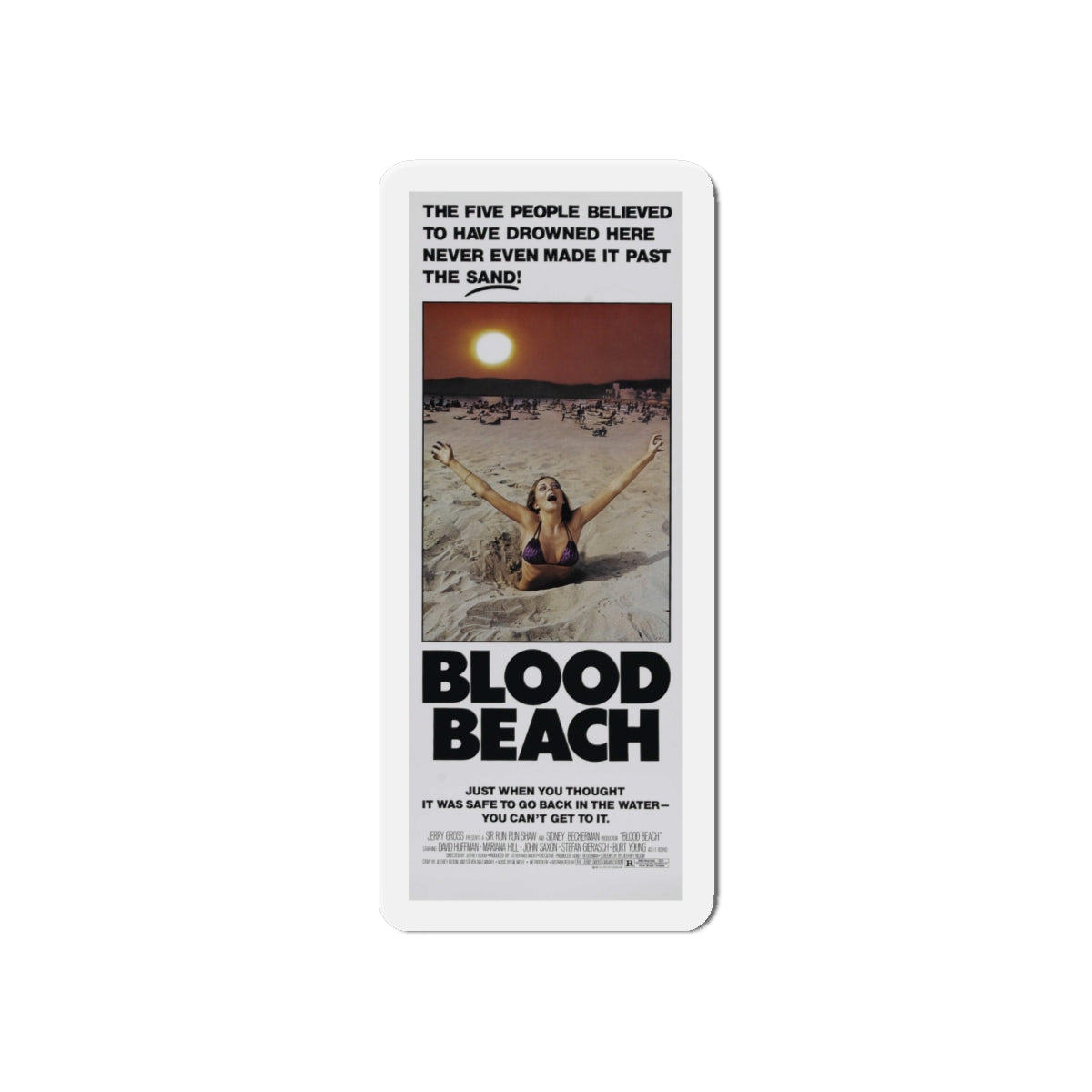 BLOOD BEACH (2) 1981 Movie Poster - Die-Cut Magnet-6 × 6"-The Sticker Space