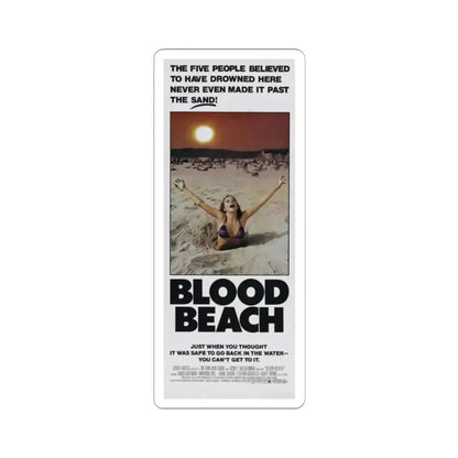 BLOOD BEACH (2) 1981 Movie Poster - STICKER Vinyl Kiss-Cut Decal 2 Inch White - The Sticker Space