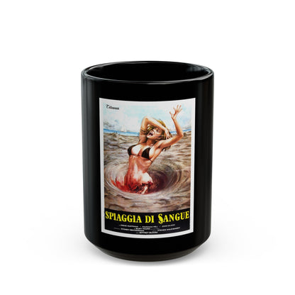 BLOOD BEACH (ITALIAN) 1981 Movie Poster - Black Coffee Mug-15oz-The Sticker Space