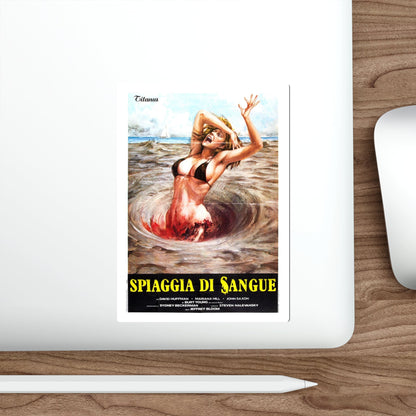 BLOOD BEACH (ITALIAN) 1981 Movie Poster STICKER Vinyl Die-Cut Decal-The Sticker Space