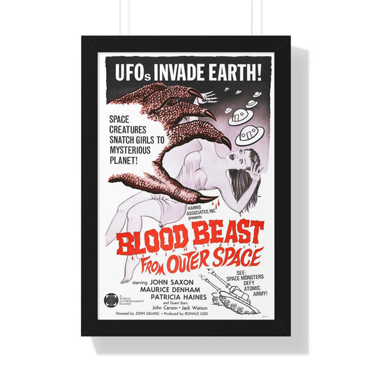 BLOOD BEAST FROM OUTER SPACE (THE NIGHT CALLER) 1965 - Framed Movie Poster-16″ x 24″-The Sticker Space