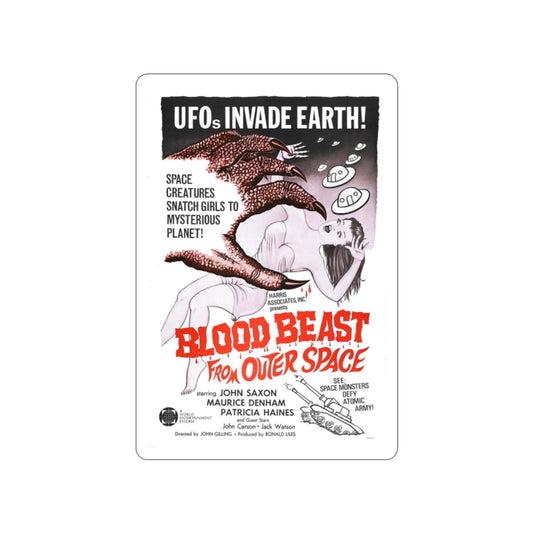 BLOOD BEAST FROM OUTER SPACE (THE NIGHT CALLER) 1965 Movie Poster STICKER Vinyl Die-Cut Decal-2 Inch-The Sticker Space