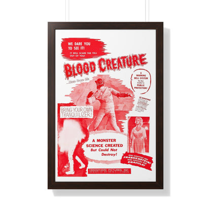 BLOOD CREATURE (TERROR IS A MAN) 1959 - Framed Movie Poster-20" x 30"-The Sticker Space