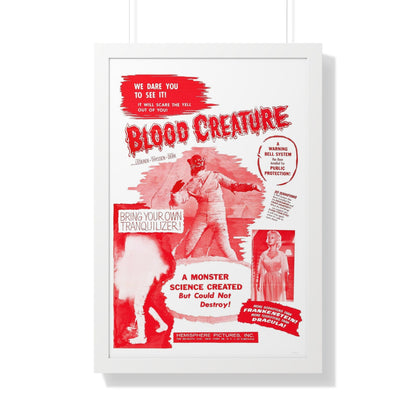 BLOOD CREATURE (TERROR IS A MAN) 1959 - Framed Movie Poster-20" x 30"-The Sticker Space