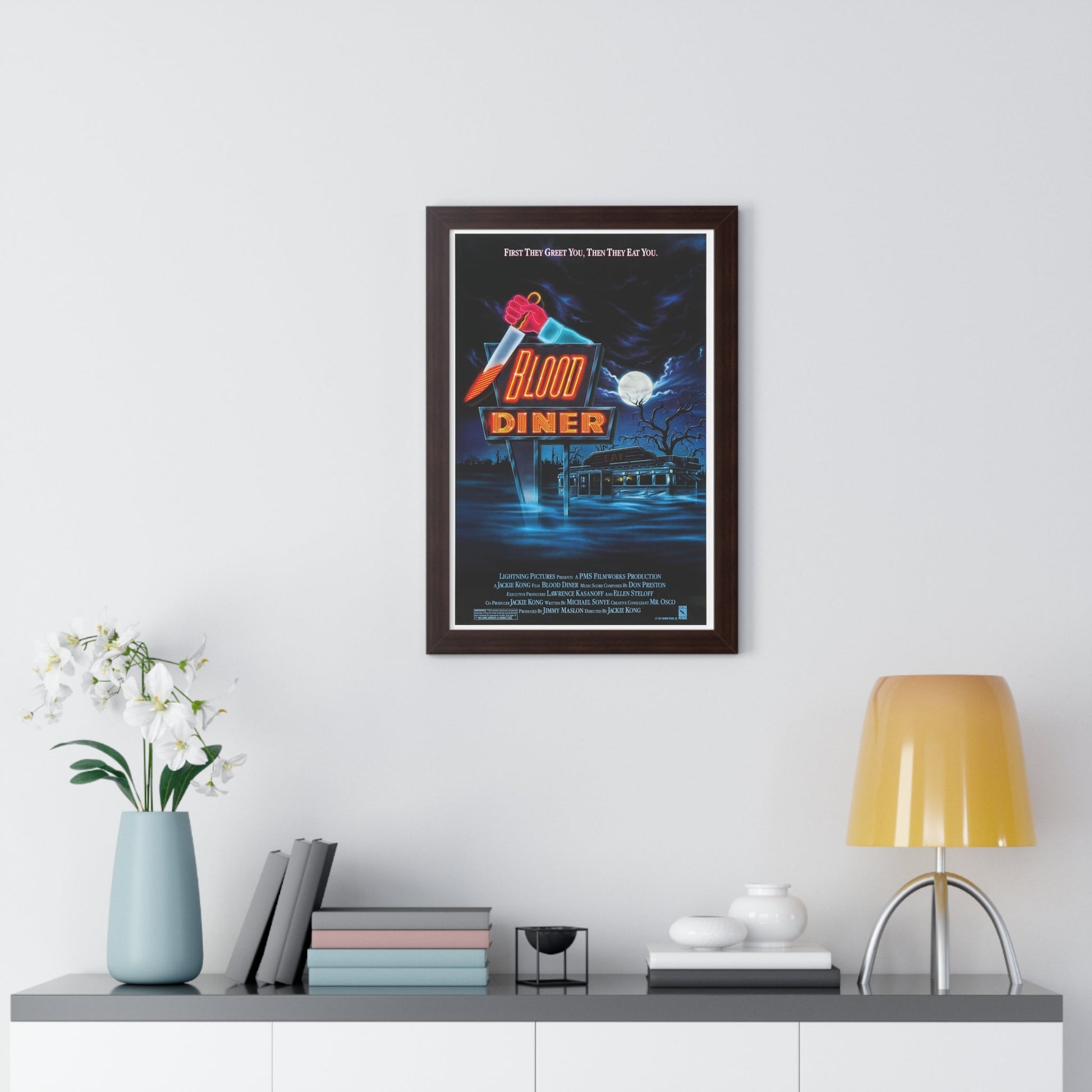 BLOOD DINER 1987 - Framed Movie Poster-The Sticker Space