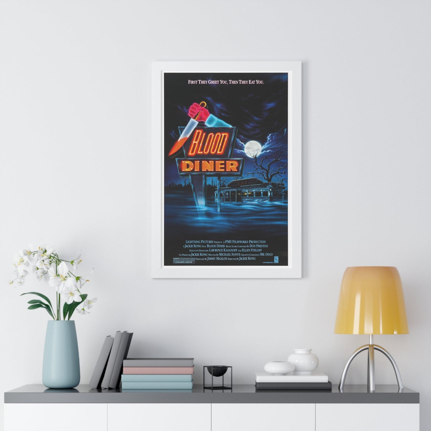 BLOOD DINER 1987 - Framed Movie Poster-The Sticker Space