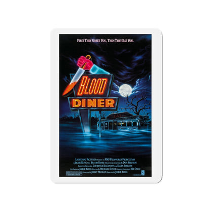 BLOOD DINER 1987 Movie Poster - Die-Cut Magnet-2" x 2"-The Sticker Space