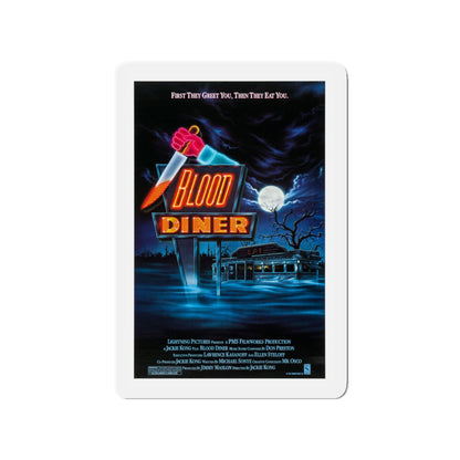 BLOOD DINER 1987 Movie Poster - Die-Cut Magnet-3" x 3"-The Sticker Space