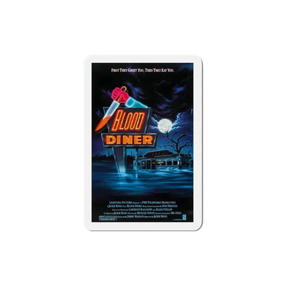 Blood Diner 1987 Movie Poster Refrigerator Magnet 3 Inch - The Sticker Space