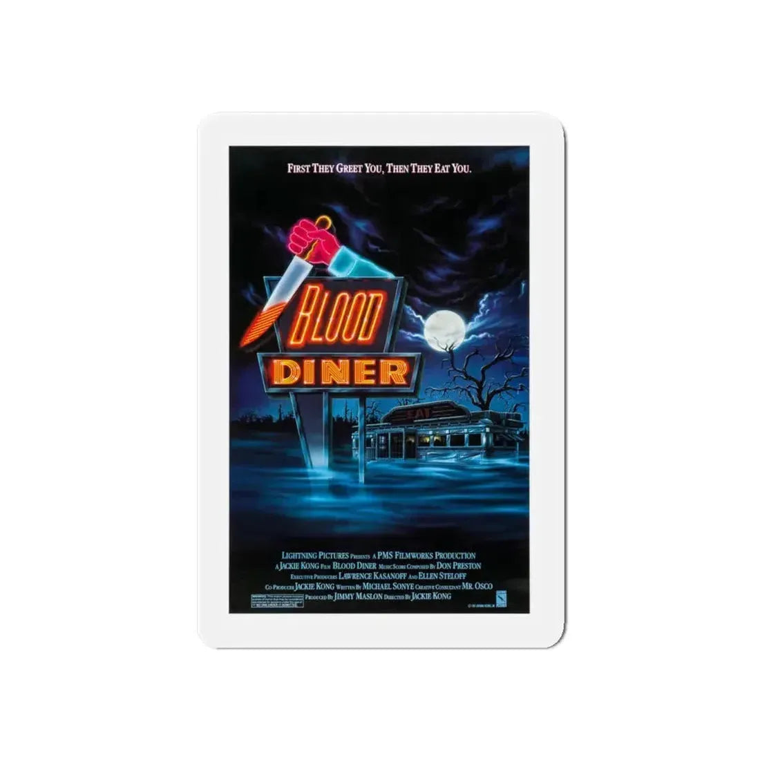 BLOOD DINER 1987 Movie Poster - Refrigerator Magnet 6 Inch - The Sticker Space
