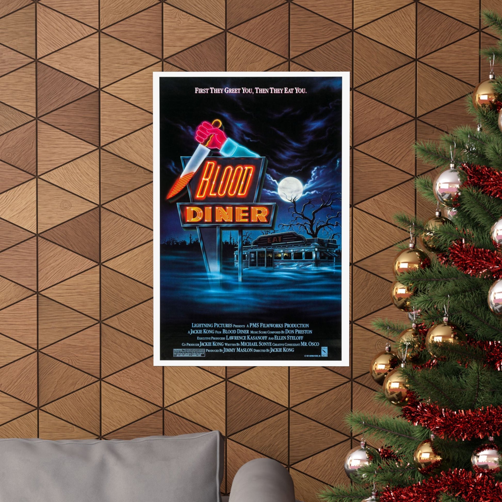 BLOOD DINER 1987 - Paper Movie Poster-The Sticker Space