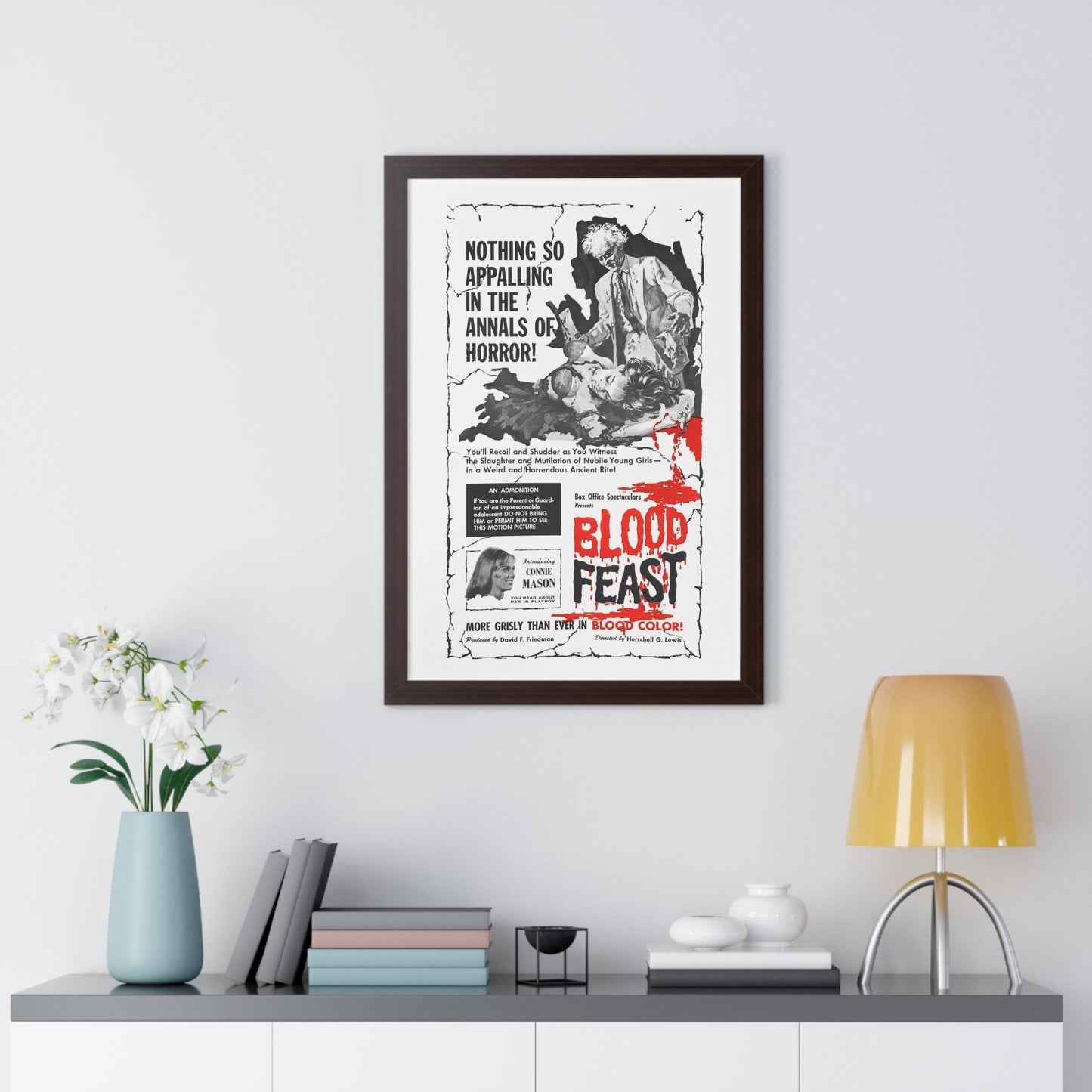 BLOOD FEAST 1963 - Framed Movie Poster-The Sticker Space