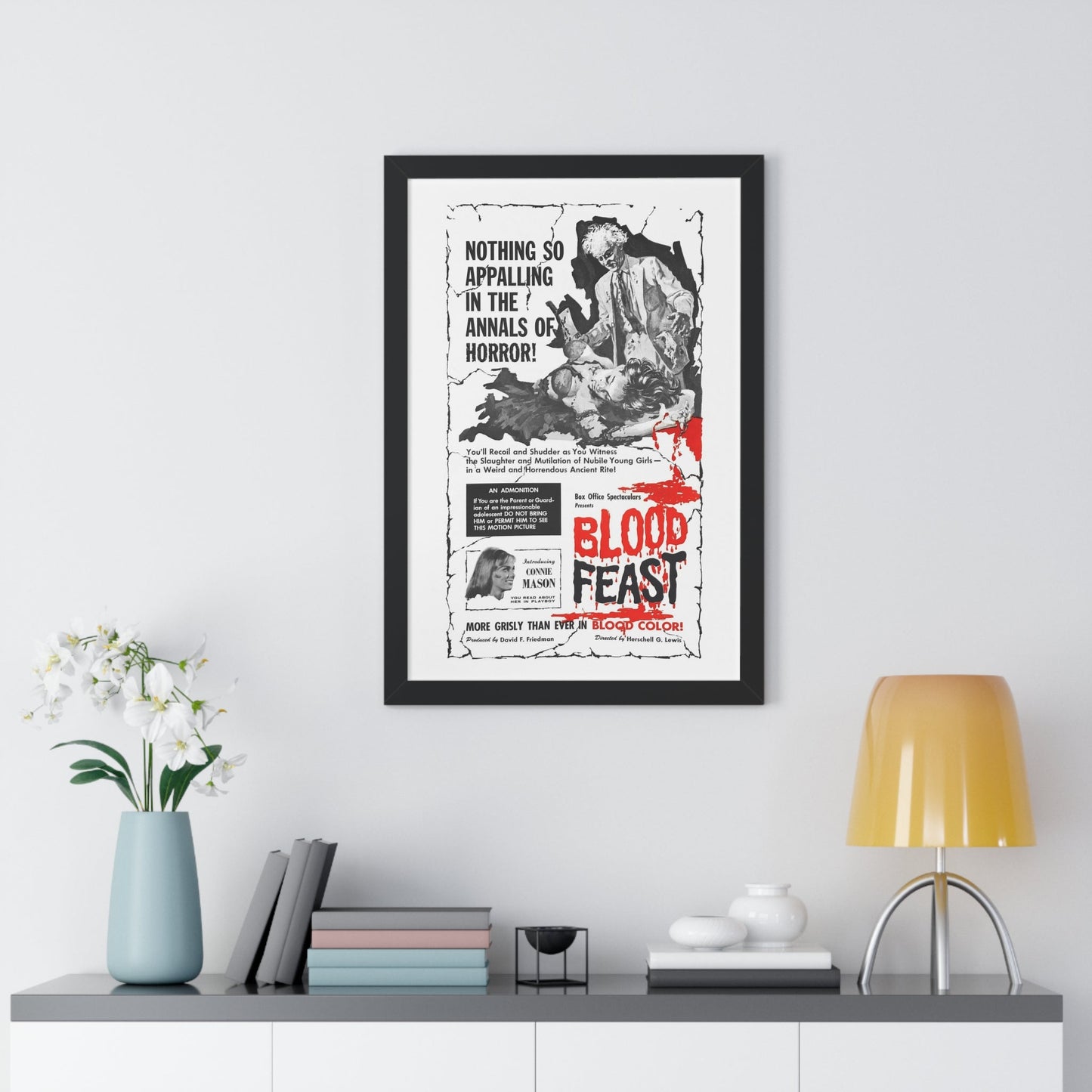 BLOOD FEAST 1963 - Framed Movie Poster-The Sticker Space