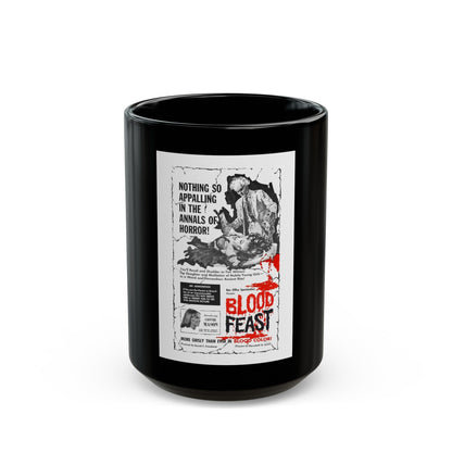 BLOOD FEAST 1963 Movie Poster - Black Coffee Mug-15oz-The Sticker Space