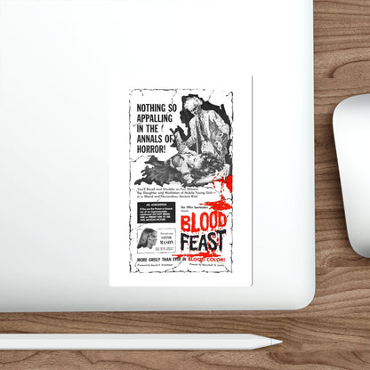 BLOOD FEAST 1963 Movie Poster STICKER Vinyl Die-Cut Decal-The Sticker Space