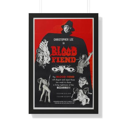 BLOOD FIEND 1967 - Framed Movie Poster-20" x 30"-The Sticker Space