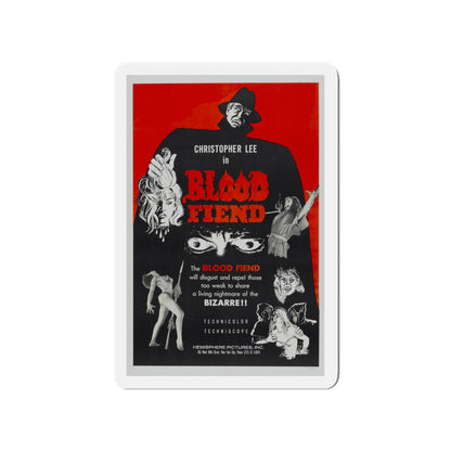 BLOOD FIEND 1967 Movie Poster - Die-Cut Magnet-4" x 4"-The Sticker Space