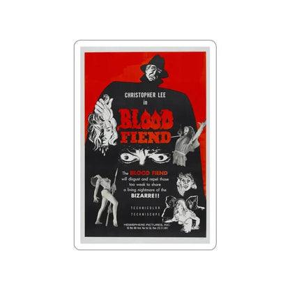 BLOOD FIEND 1967 Movie Poster STICKER Vinyl Die-Cut Decal 3 Inch - The Sticker Space