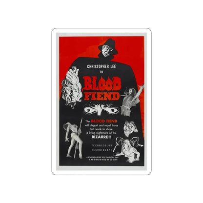 BLOOD FIEND 1967 Movie Poster STICKER Vinyl Die-Cut Decal 4 Inch - The Sticker Space