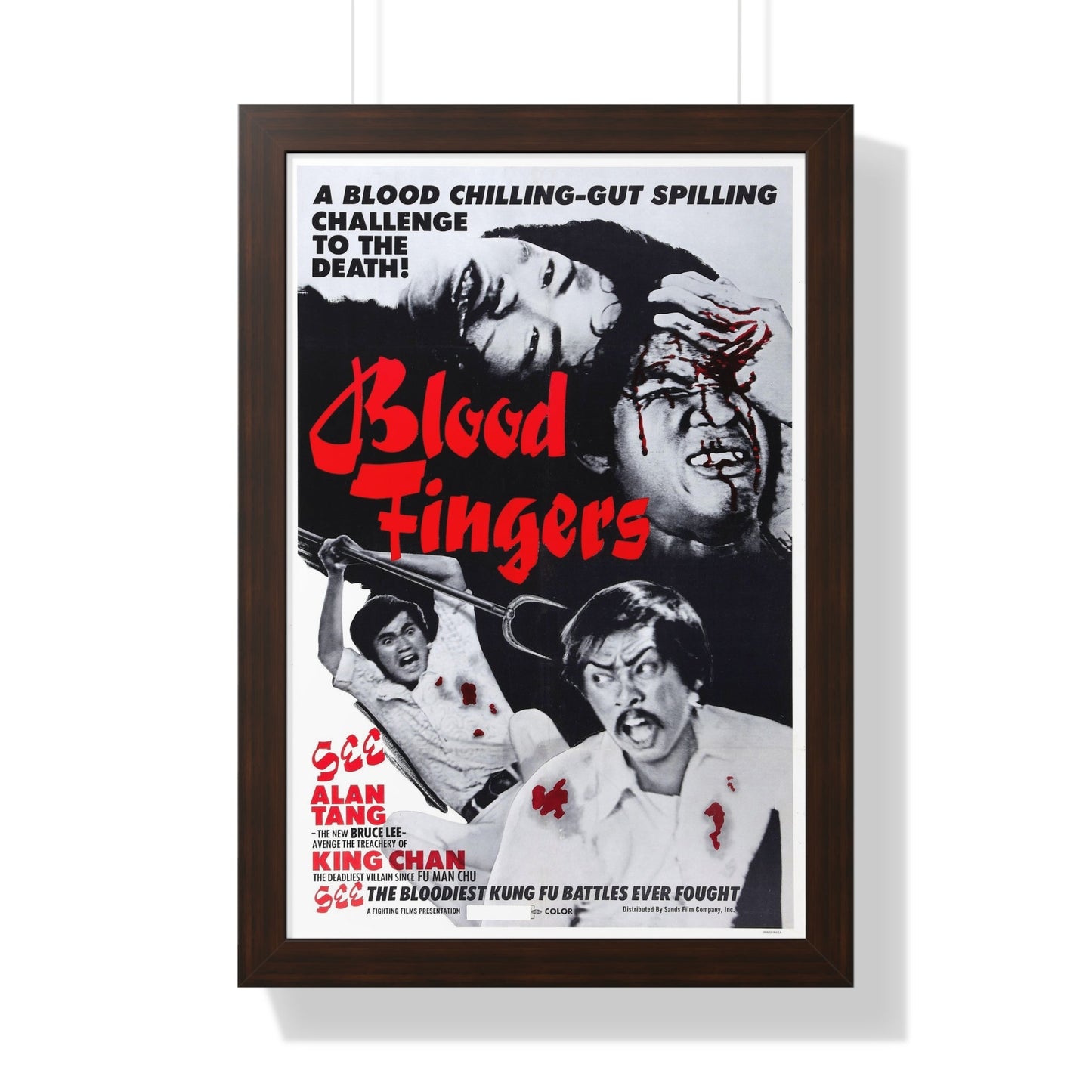 BLOOD FINGERS 1972 - Framed Movie Poster-16″ x 24″-The Sticker Space