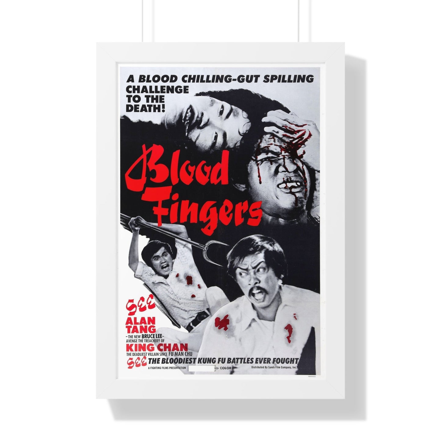 BLOOD FINGERS 1972 - Framed Movie Poster-16″ x 24″-The Sticker Space