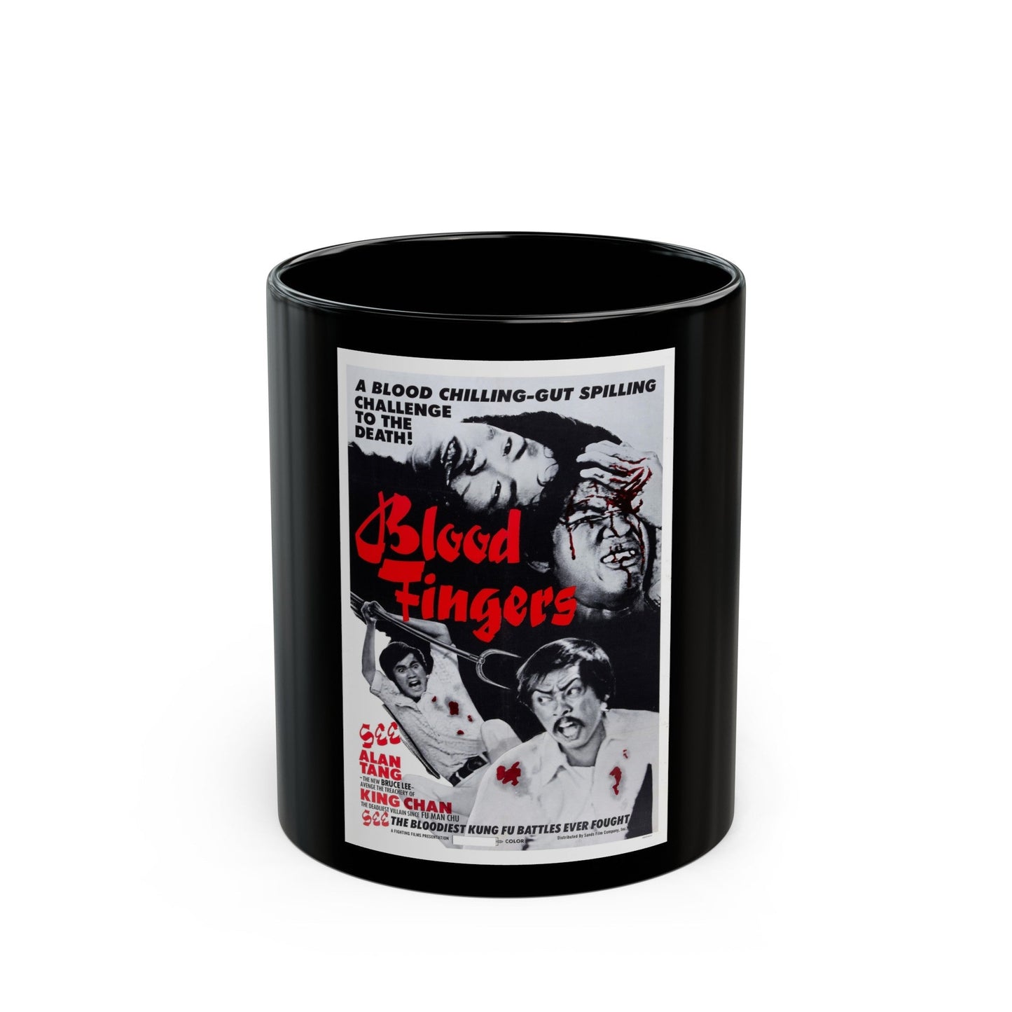 BLOOD FINGERS 1972 Movie Poster - Black Coffee Mug-11oz-The Sticker Space