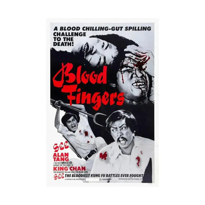 BLOOD FINGERS 1972 - Paper Movie Poster - The Sticker Space