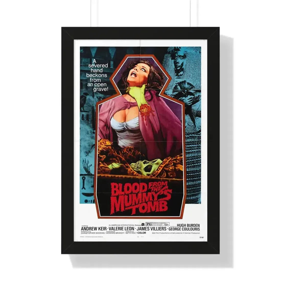 BLOOD FROM THE MUMMY'S TOMB 1971 - Framed Movie Poster 16″ x 24″ Black - The Sticker Space