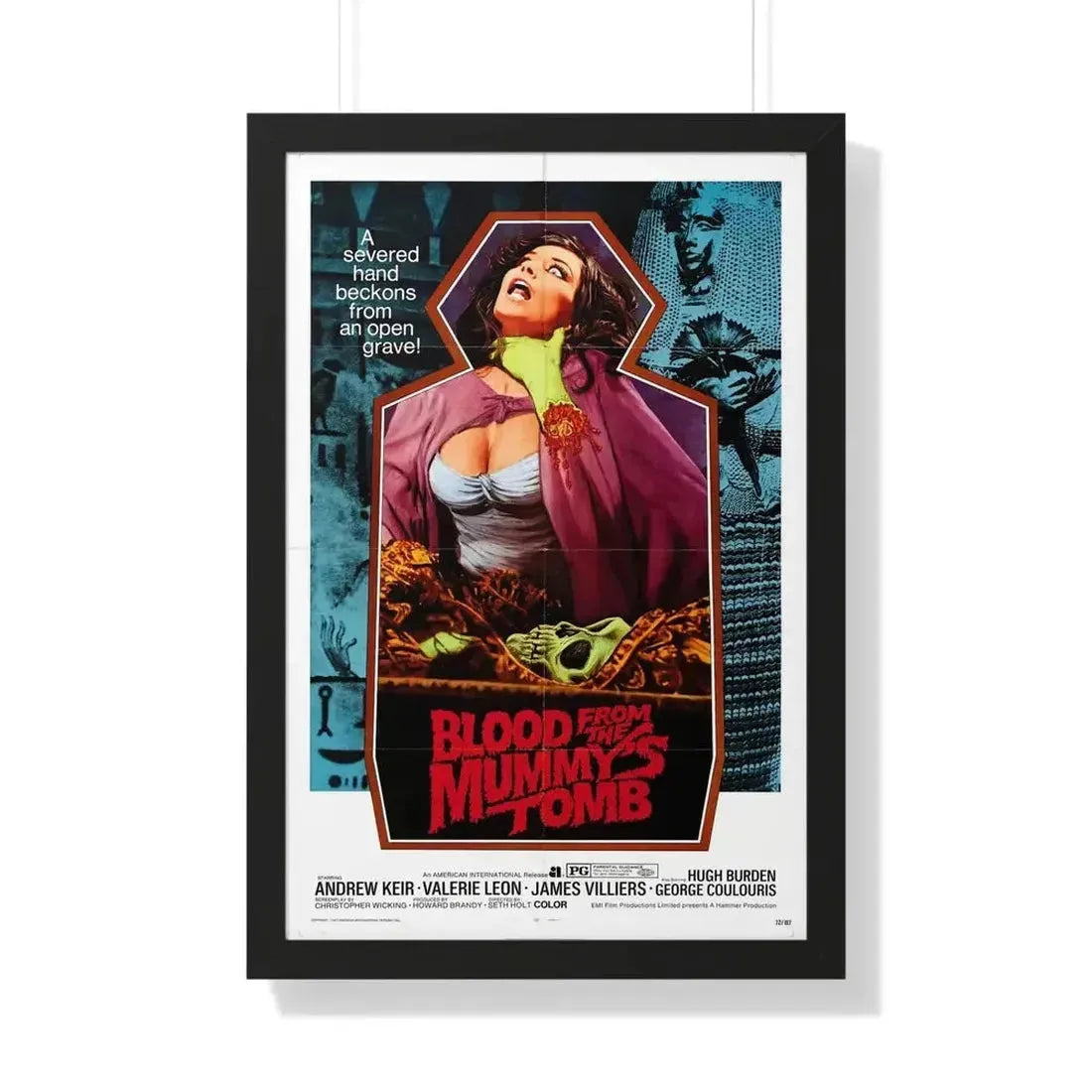 BLOOD FROM THE MUMMY'S TOMB 1971 - Framed Movie Poster - The Sticker Space