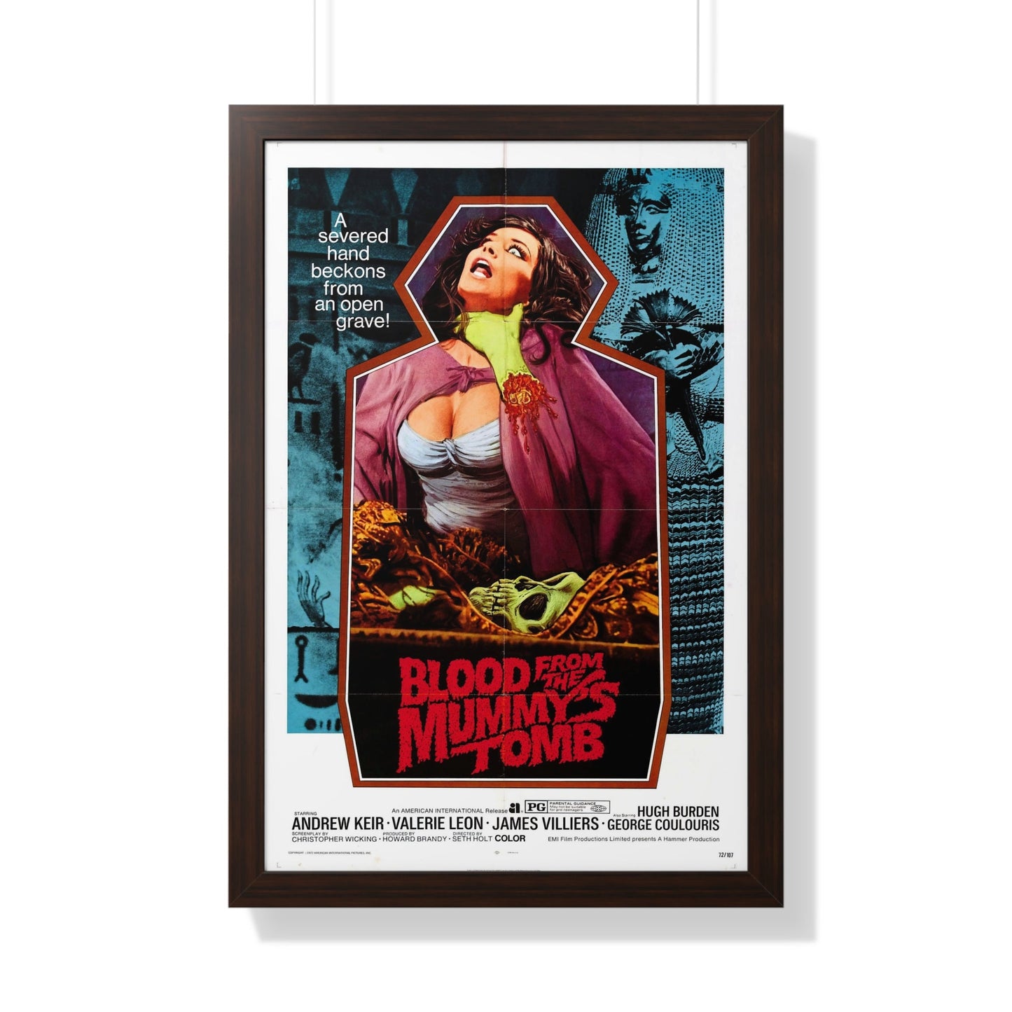 BLOOD FROM THE MUMMY'S TOMB 1971 - Framed Movie Poster-20" x 30"-The Sticker Space