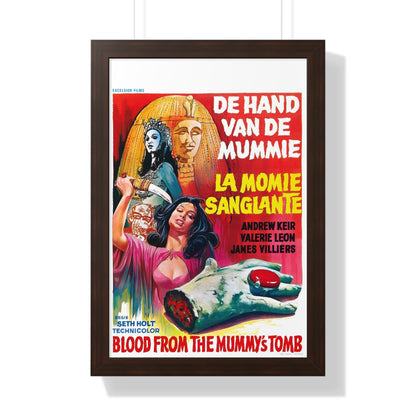 BLOOD FROM THE MUMMY'S TOMB (BELGIAN) 1971 - Framed Movie Poster-16″ x 24″-The Sticker Space