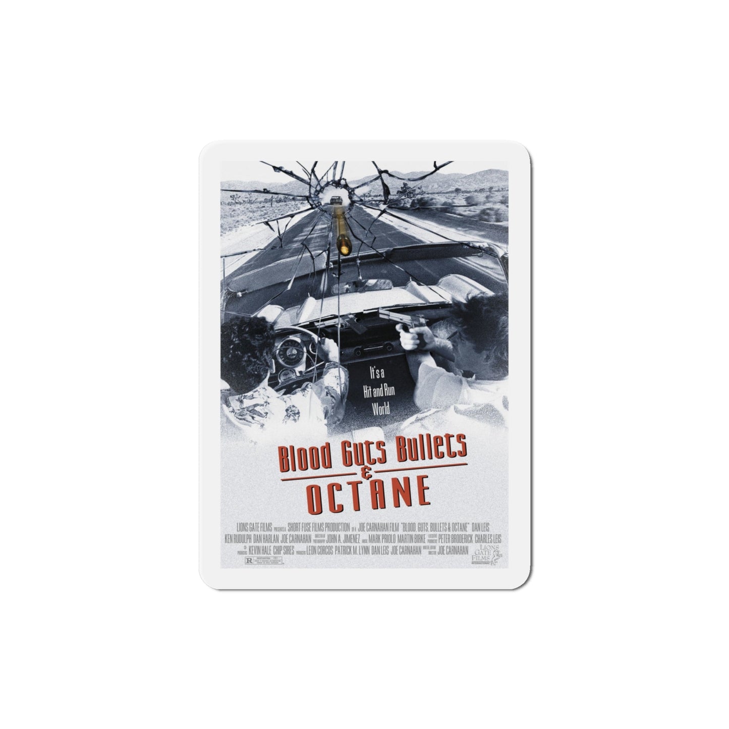 Blood Guts Bullets and Octane 1998 Movie Poster Die-Cut Magnet-4" x 4"-The Sticker Space