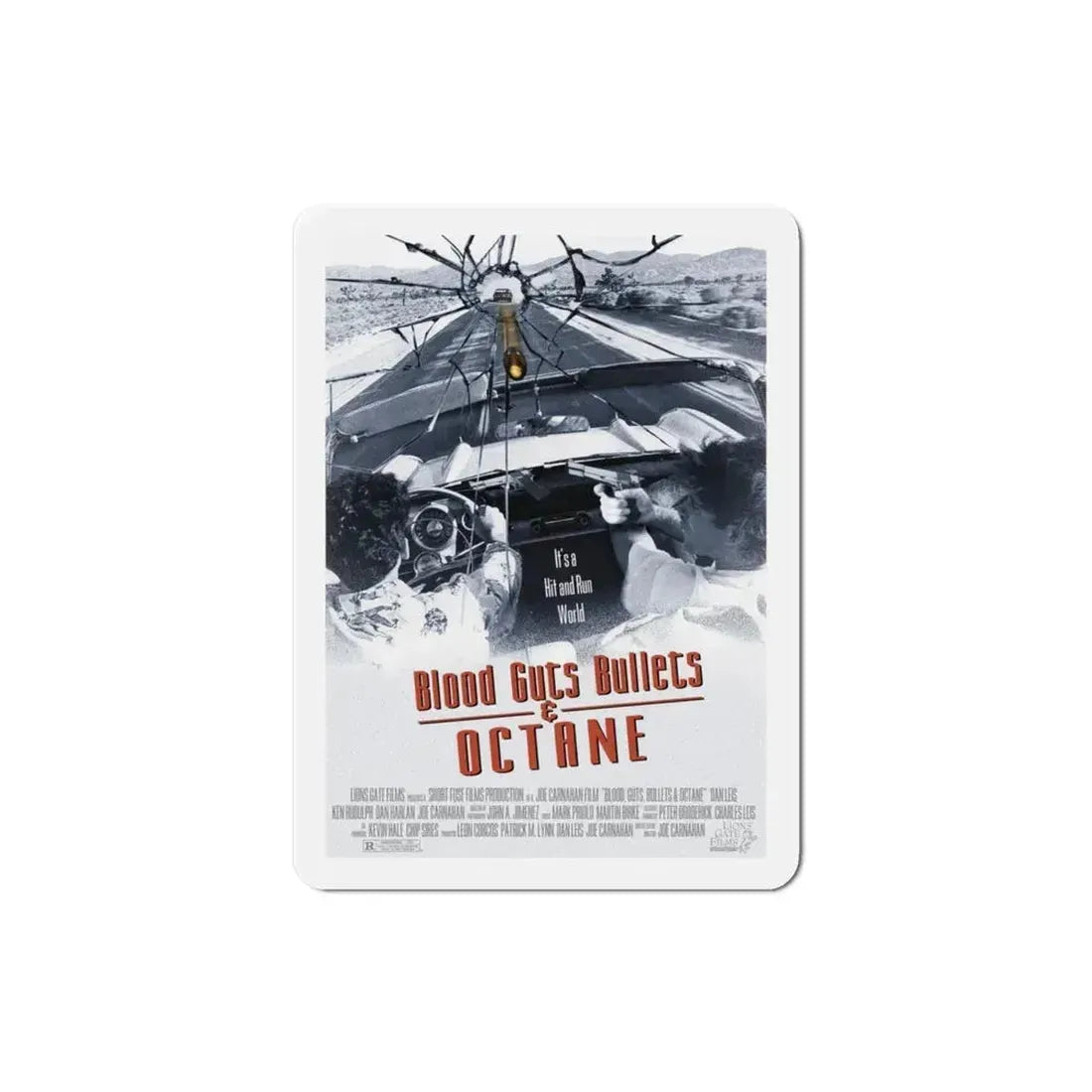 Blood Guts Bullets and Octane 1998 Movie Poster Refrigerator Magnet 3 Inch - The Sticker Space