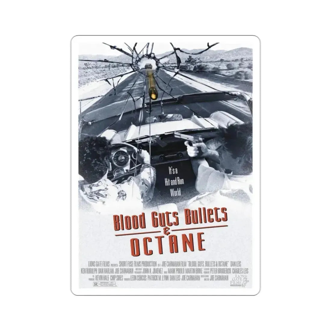 Blood Guts Bullets and Octane 1998 Movie Poster STICKER Vinyl Die-Cut Decal 2 Inch - The Sticker Space