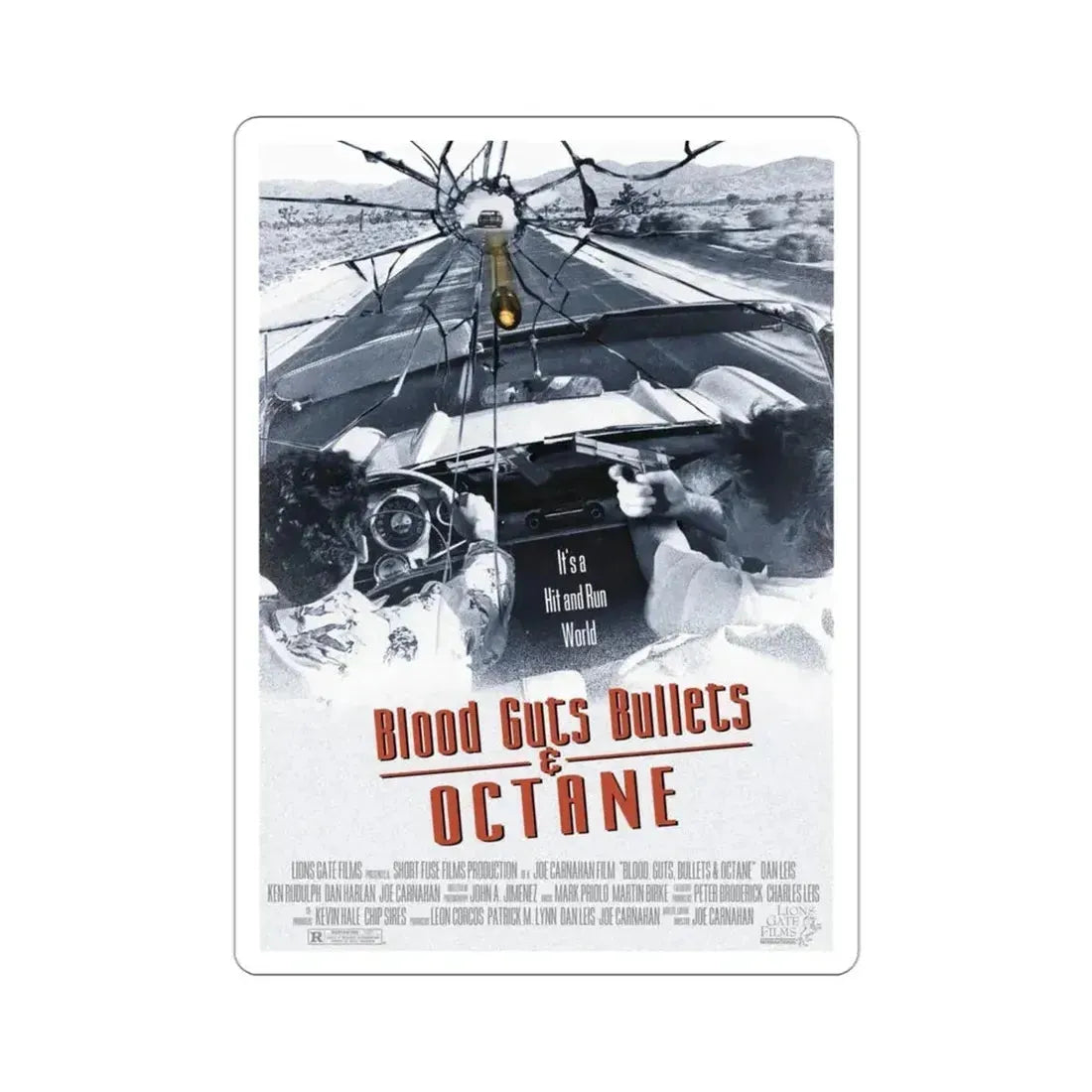 Blood Guts Bullets and Octane 1998 Movie Poster STICKER Vinyl Die-Cut Decal - The Sticker Space