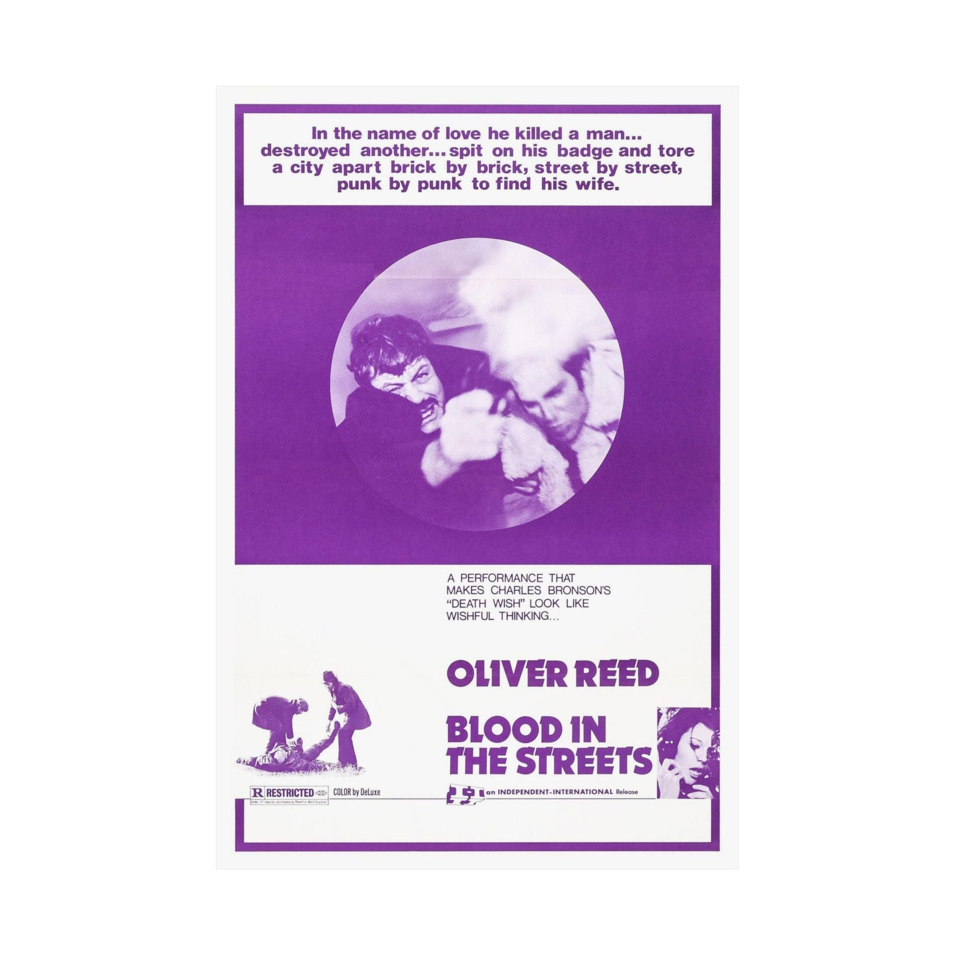 BLOOD IN THE STREETS 1973 - Paper Movie Poster-The Sticker Space