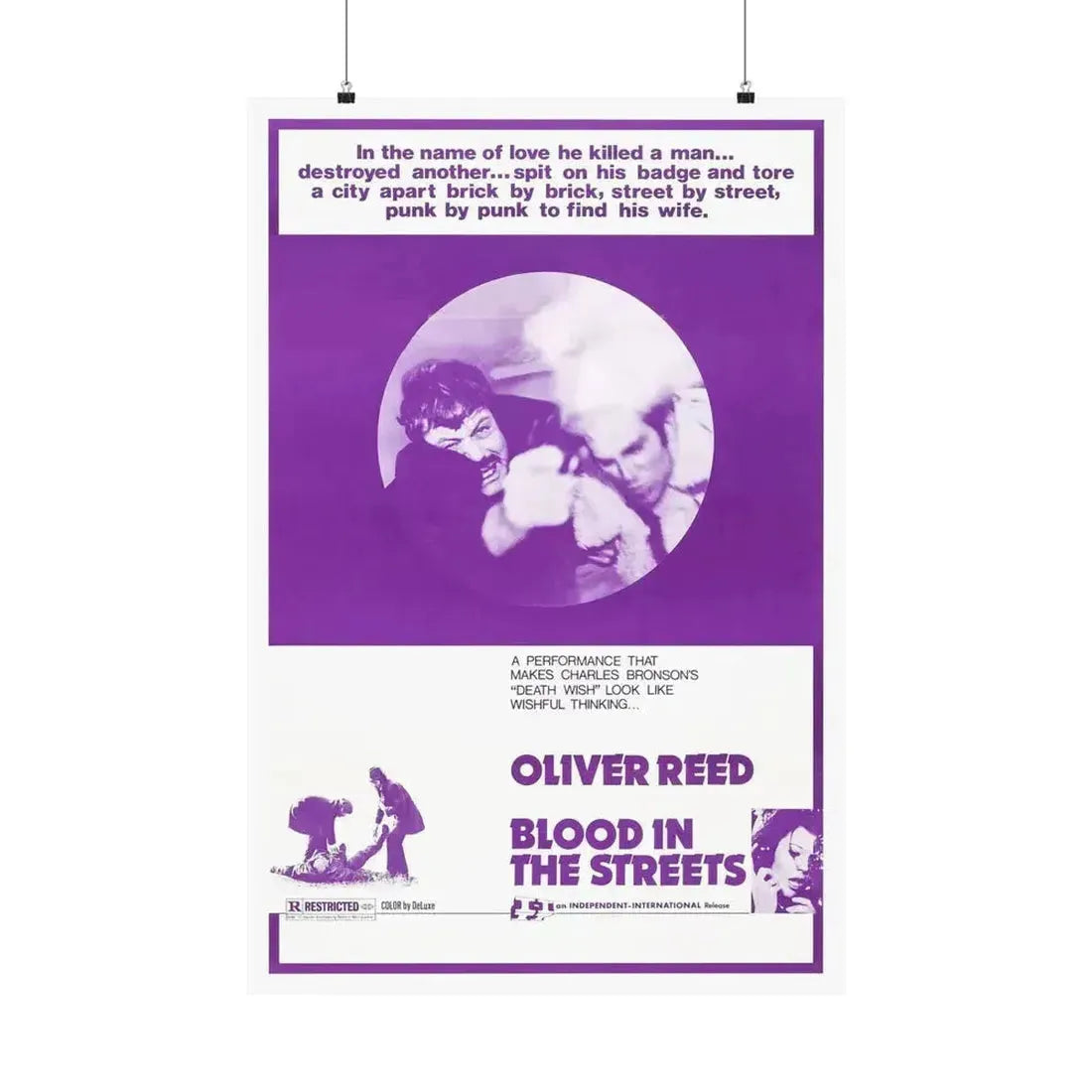 BLOOD IN THE STREETS 1973 - Paper Movie Poster 24″ x 36″ Matte - The Sticker Space