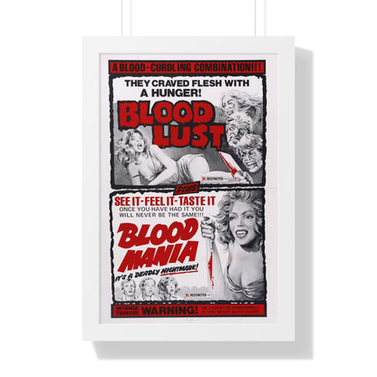 BLOOD LUST & BLOOD MANIA 1970 - Framed Movie Poster-16″ x 24″-The Sticker Space