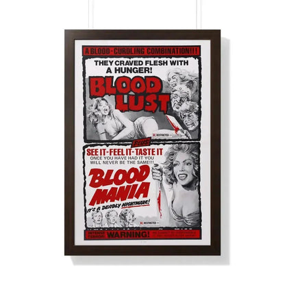 BLOOD LUST & BLOOD MANIA 1970 - Framed Movie Poster - The Sticker Space