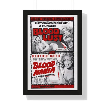 BLOOD LUST & BLOOD MANIA 1970 - Framed Movie Poster - The Sticker Space