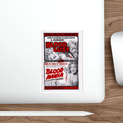 BLOOD LUST & BLOOD MANIA 1970 Movie Poster STICKER Vinyl Die-Cut Decal-The Sticker Space