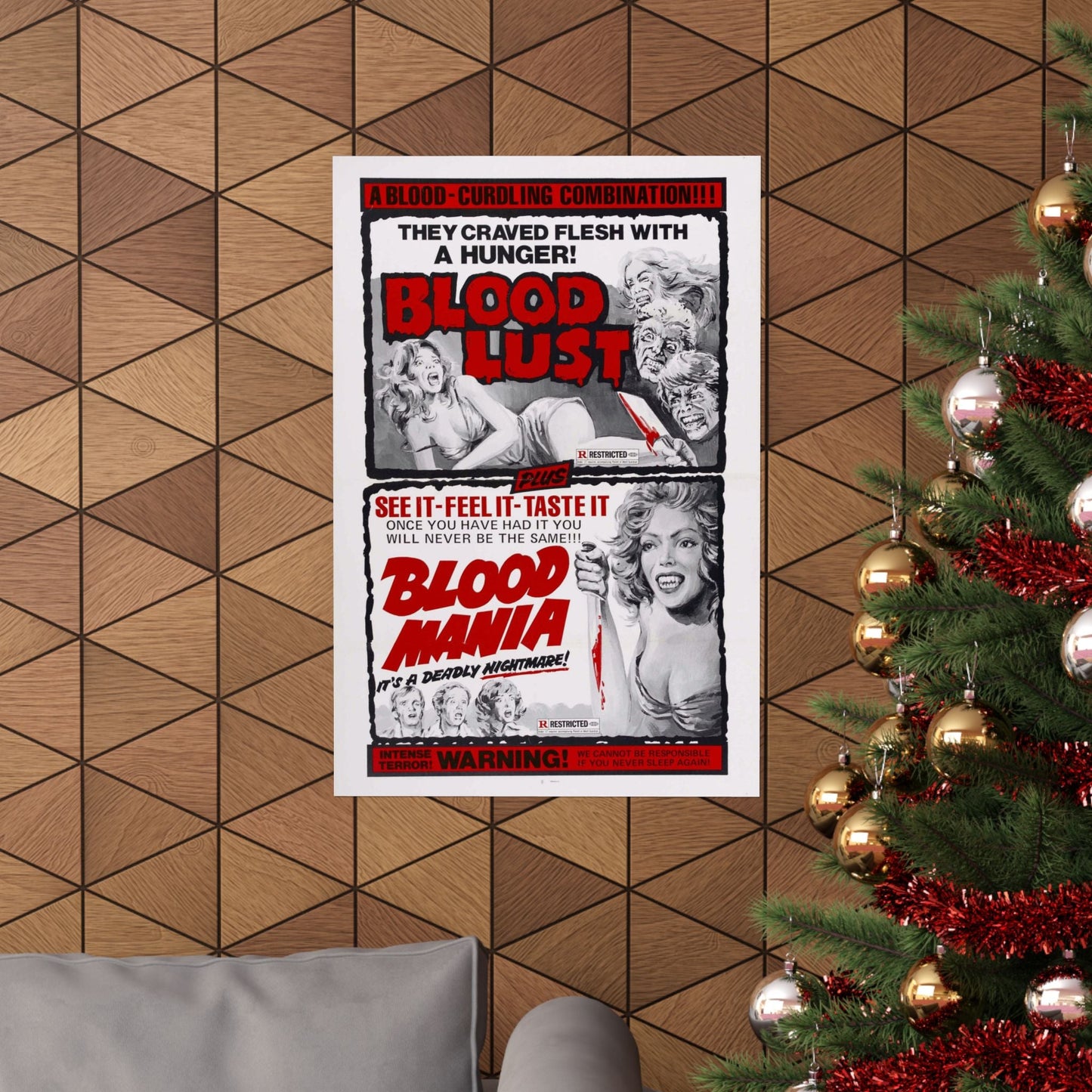 BLOOD LUST & BLOOD MANIA 1970 - Paper Movie Poster-The Sticker Space