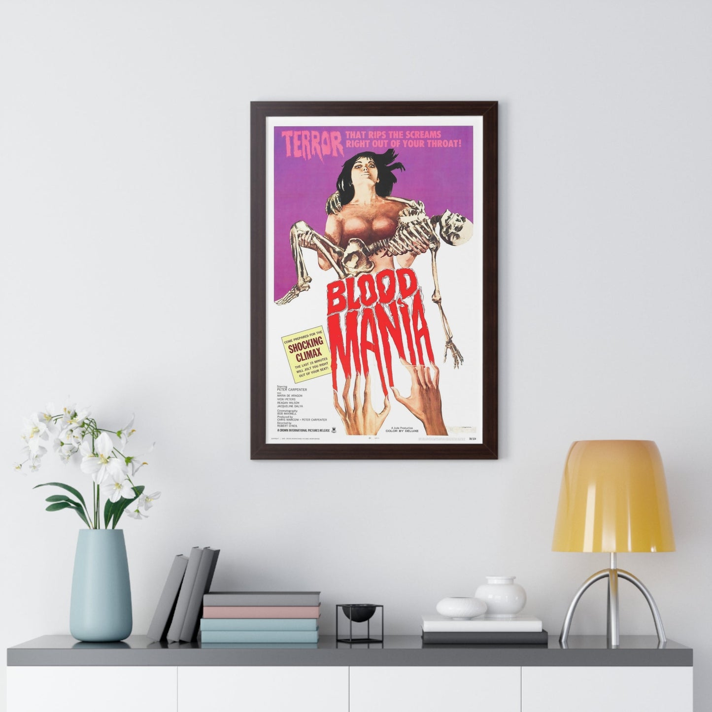 BLOOD MANIA 1970 - Framed Movie Poster-The Sticker Space