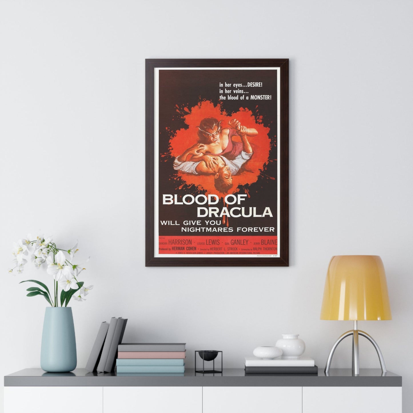 BLOOD OF DRACULA 1957 - Framed Movie Poster-The Sticker Space