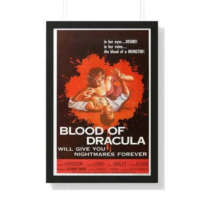 BLOOD OF DRACULA 1957 - Framed Movie Poster - The Sticker Space