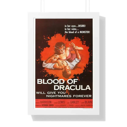 BLOOD OF DRACULA 1957 - Framed Movie Poster - The Sticker Space