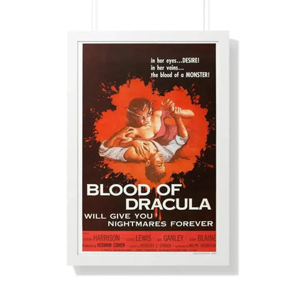 BLOOD OF DRACULA 1957 - Framed Movie Poster - The Sticker Space